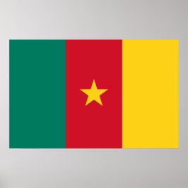 Poster med Flagga Kamerun
