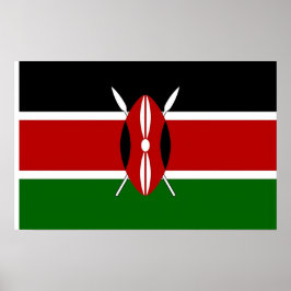 Poster med Flagga Kenya