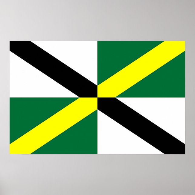 Poster med Flagga Monterey, Kalifornien, USA (Framsidan)