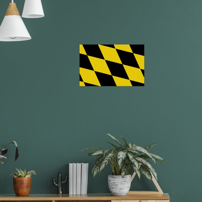 Poster med Flagga München, Tyskland (Vardagsrum 1)