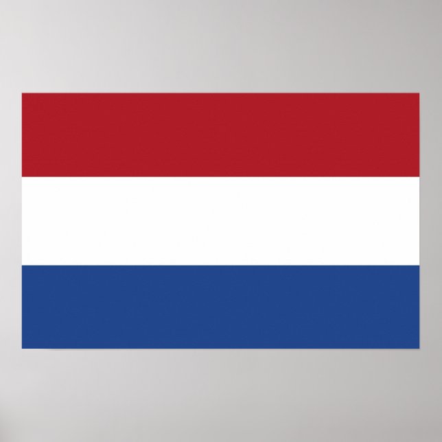 Poster med Flagga Nederländerna (Framsidan)
