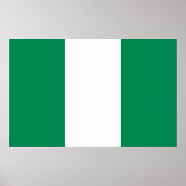 Poster med Flagga Nigeria