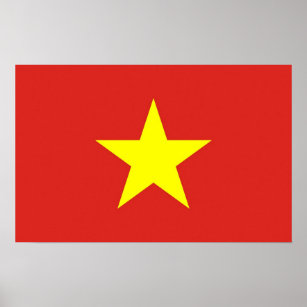 Poster med Flagga Vietnam
