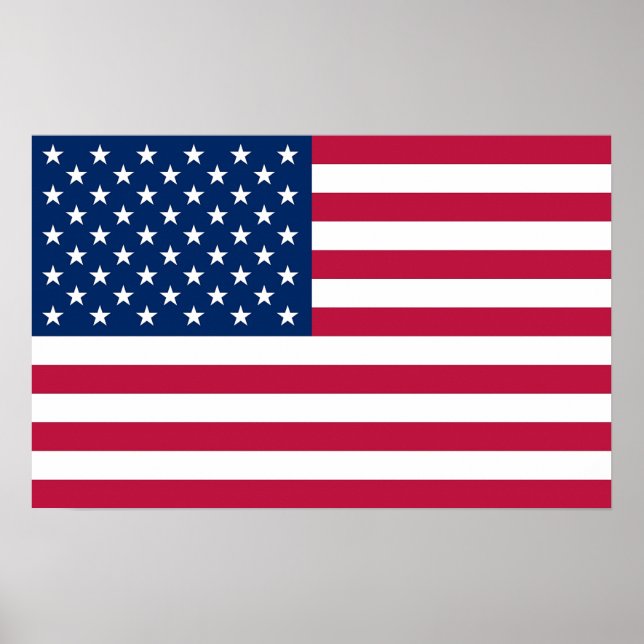 Poster med Förenta staternas Flagga (Framsidan)
