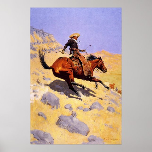 Poster med Frederic Remington-färg (Framsidan)