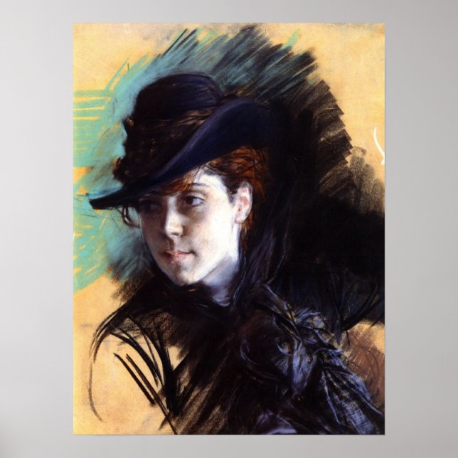 Poster med Giovanni Boldini-målning (Framsidan)