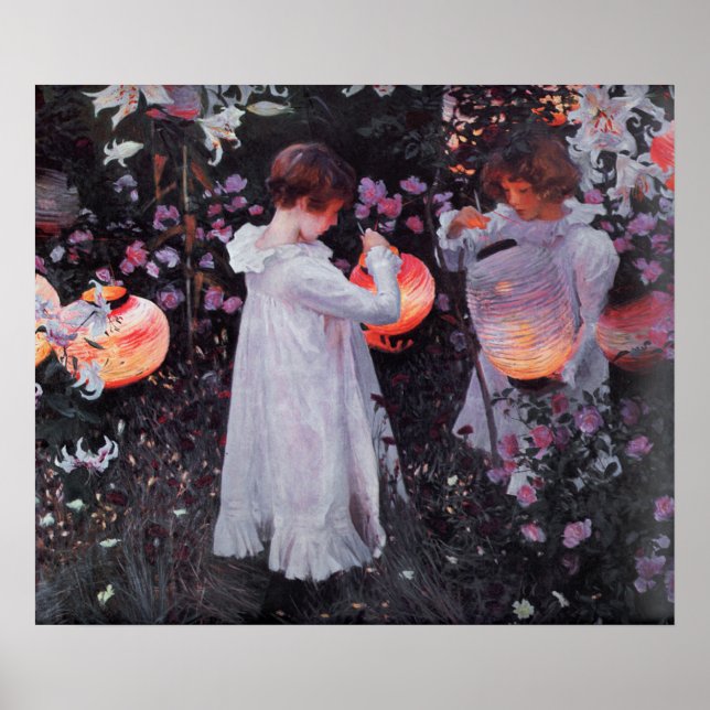 Poster med John Singer Sargent-målning (Framsidan)