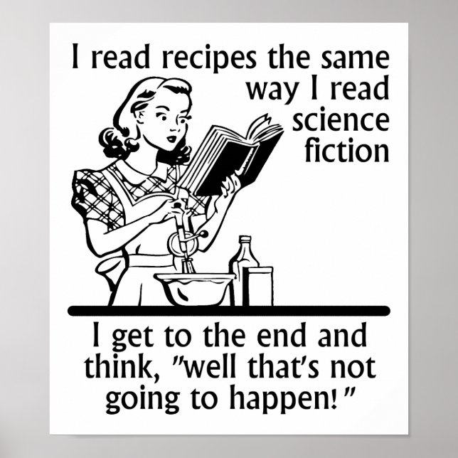 Poster med kokning Fiction Funny (Framsidan)
