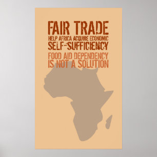 Poster med meddelande om rättvis handel