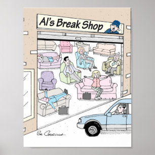 Poster med mekanisk Tecknad av Sal Caradonna