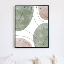 Poster med minimal modern Boho Abstrakt Art-utskri