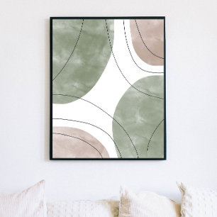 Poster med minimal modern Boho Abstrakt Art-utskri