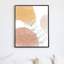 Poster med minimal modern Boho Abstrakt Art-utskri