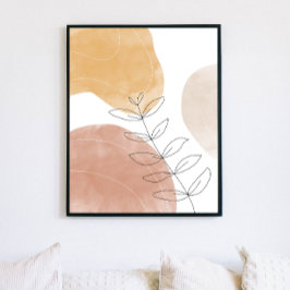 Poster med minimal modern Boho Abstrakt Art-utskri