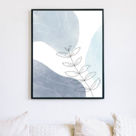 Poster med minimal modern Boho Abstrakt Art-utskri