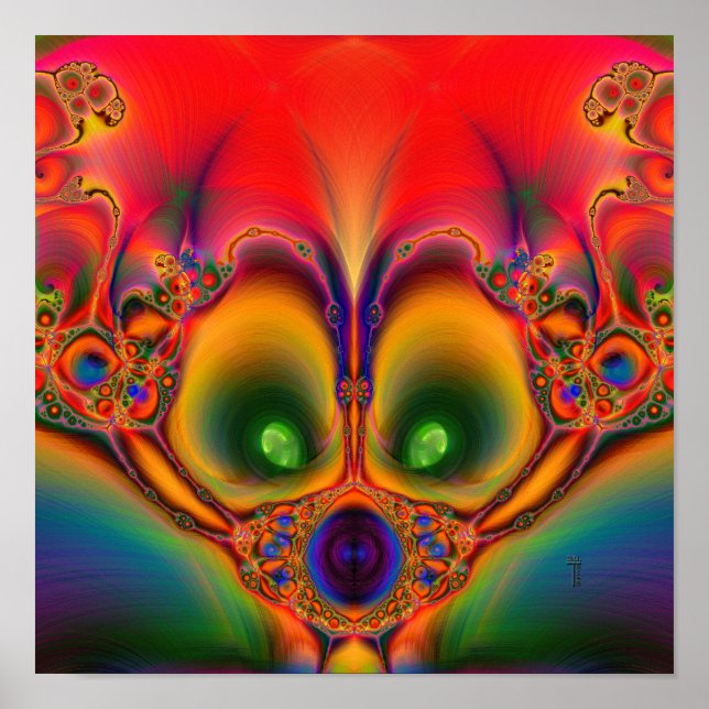 Poster med munkavle (12 x 12 tum) (Framsidan)