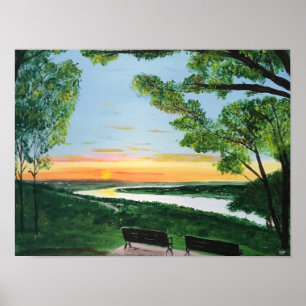 Poster med Ohio River-scenen