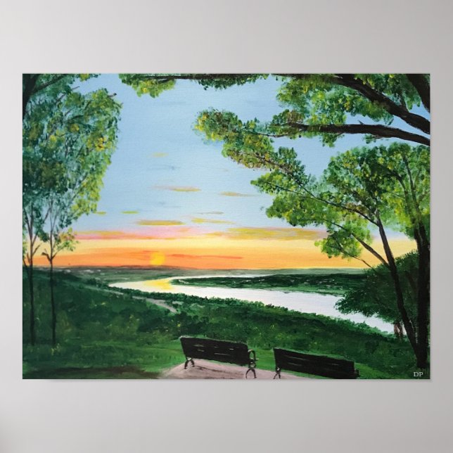 Poster med Ohio River-scenen (Framsidan)