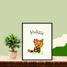 Poster med orange katt