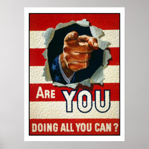 Poster med Patriotic Motive från Världskrig två