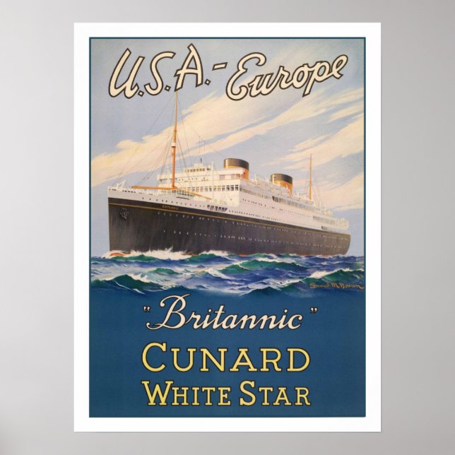 Poster med Poster av reklam för kryssad Frakt (Framsidan)