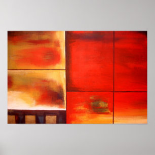 Poster med röd Abstrakt