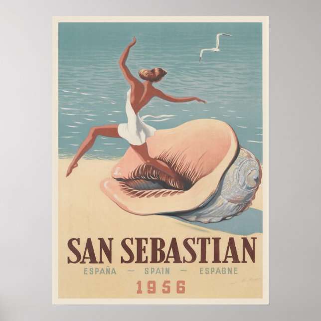 Poster med San Sebastian-reklamutskrift (Framsidan)