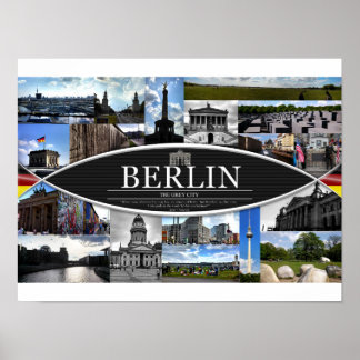 Poster med scener från Berlin
