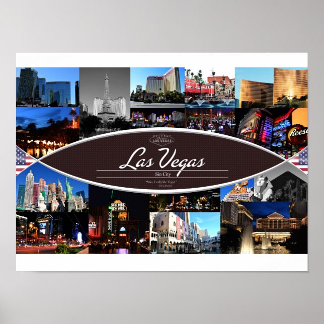 Poster med scenes från Las Vegas (Framsidan)