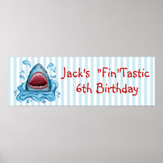 Poster med Shark Banner