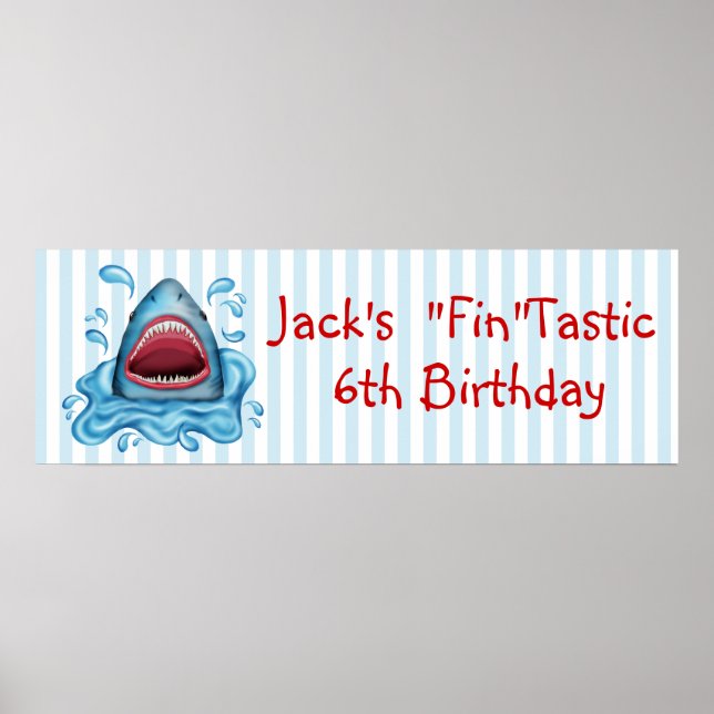 Poster med Shark Banner (Framsidan)
