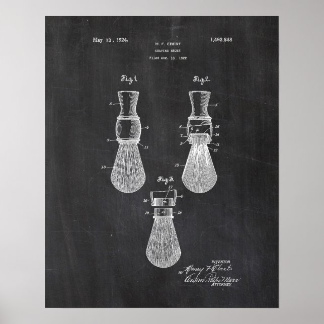Poster med shårningspensel (Framsidan)