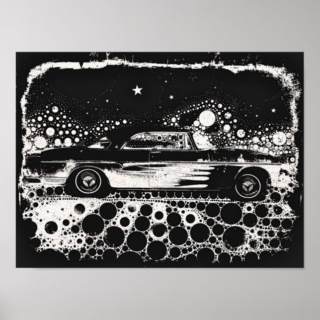 Poster med svart och vit lampa (Framsidan)