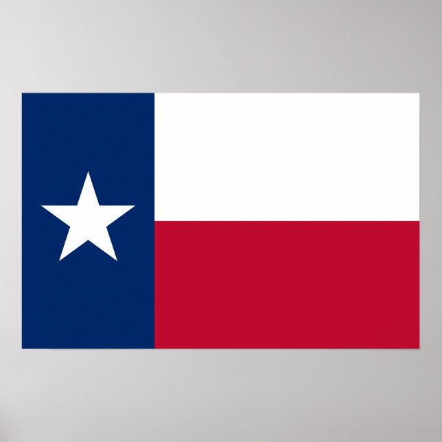Poster med Texas Flagga, USA. (Framsidan)