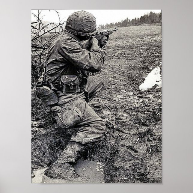 Poster med USA:s armé i Vietnam (Framsidan)