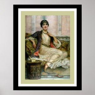 Poster med vacker Flapper Girl
