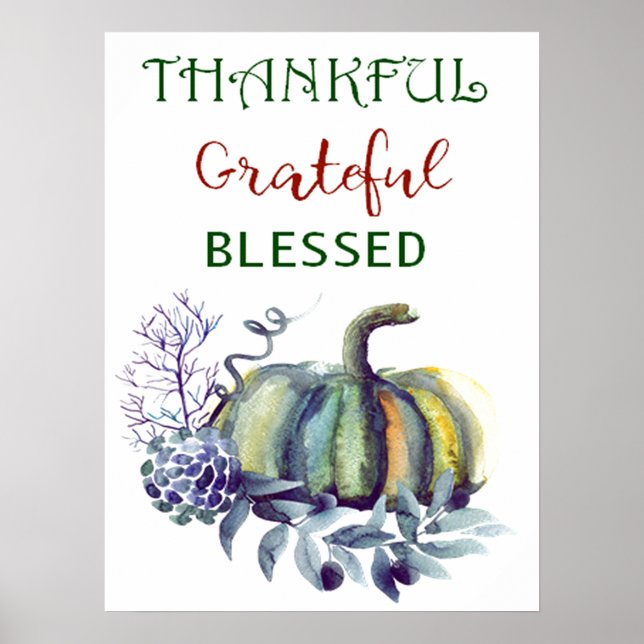 Poster med vattenfärgsminiatyrteckning (Framsidan)