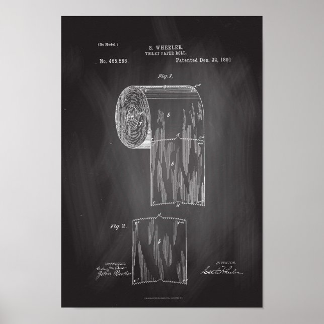 Poster med verktygets Pappra rullpatenterskrivarpa (Framsidan)