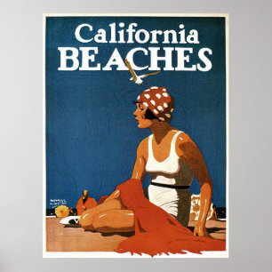 Poster med Vintage California Print