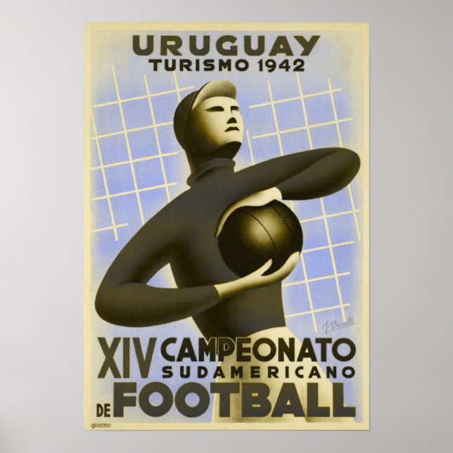 Poster med Vintage Copa de America-fotoutskrift (Framsidan)