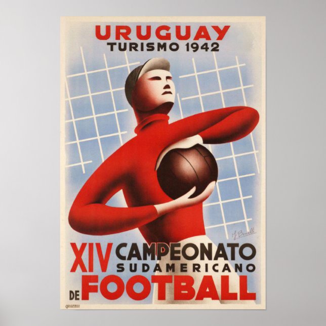 Poster med Vintage Copa de America-fotoutskrift (Framsidan)