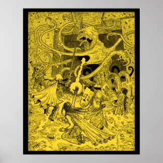 Poster med Zargon 16 x 20 tum sepia