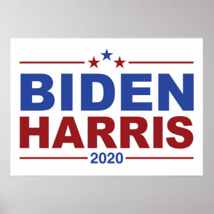 Poster mellan BIDEN/HARRIS Crimson & Blue Theme