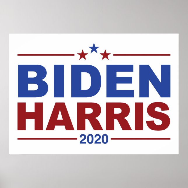 POSTER mellan BIDEN/HARRIS Crimson & Blue Themme (Framsidan)