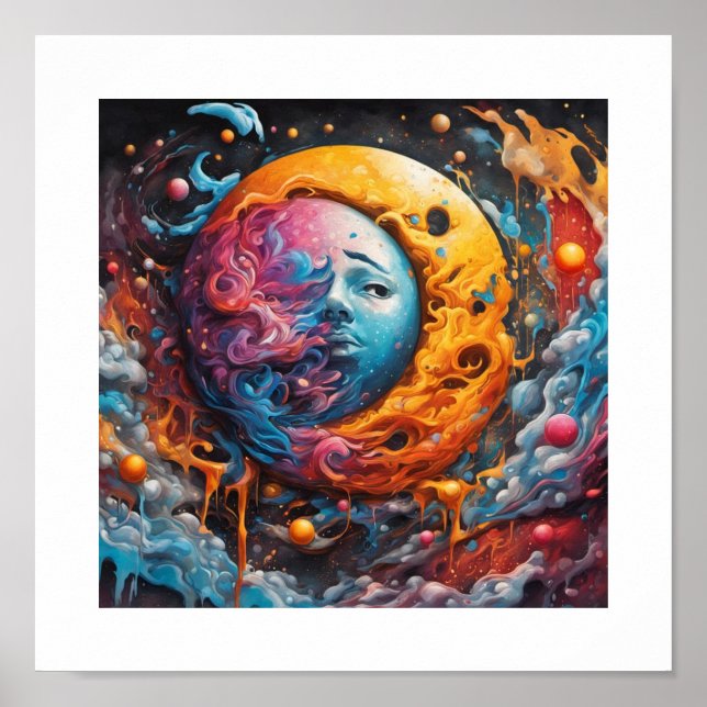 Poster mellan sol och Måne (Framsidan)