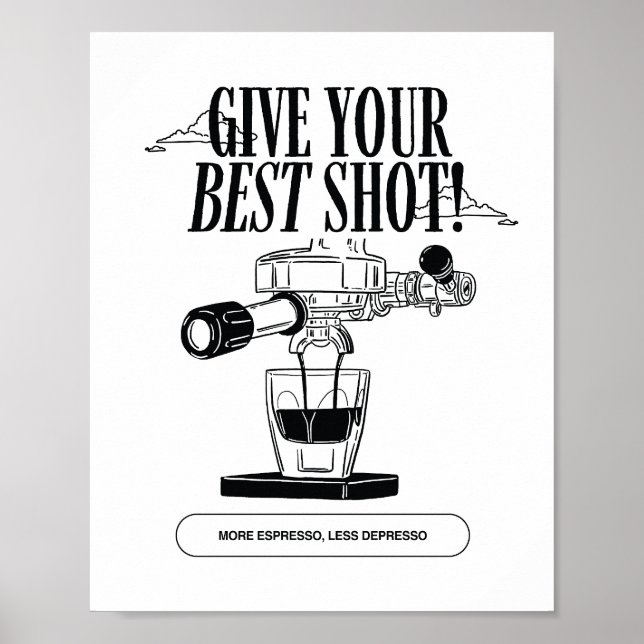 Poster mer esresso minus Depresso (Framsidan)
