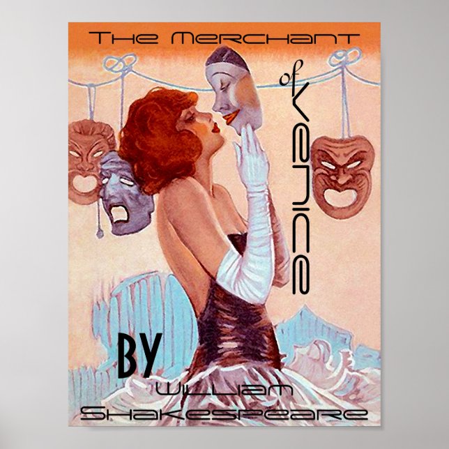 Poster Merchant of Venice William Shakespeare (Framsidan)