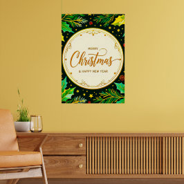 Poster Merry Christmas and Happy New Year