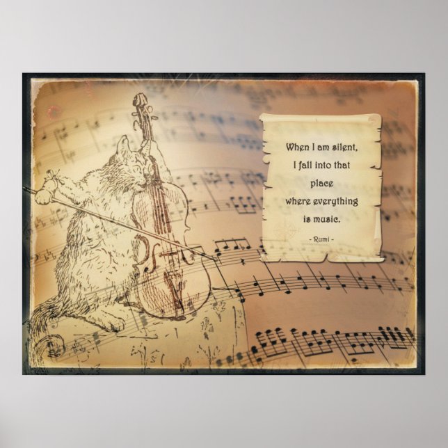 Poster met met Rumi - Everything is music  (Framsidan)