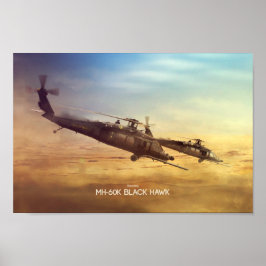 Poster MH-60 000 svart hawk